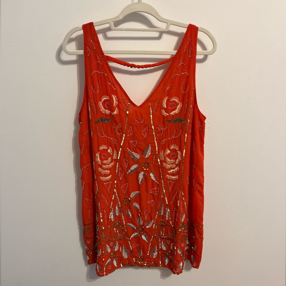 Free People Secret Garden Sequin Shift Dress - Picture 6 of 7